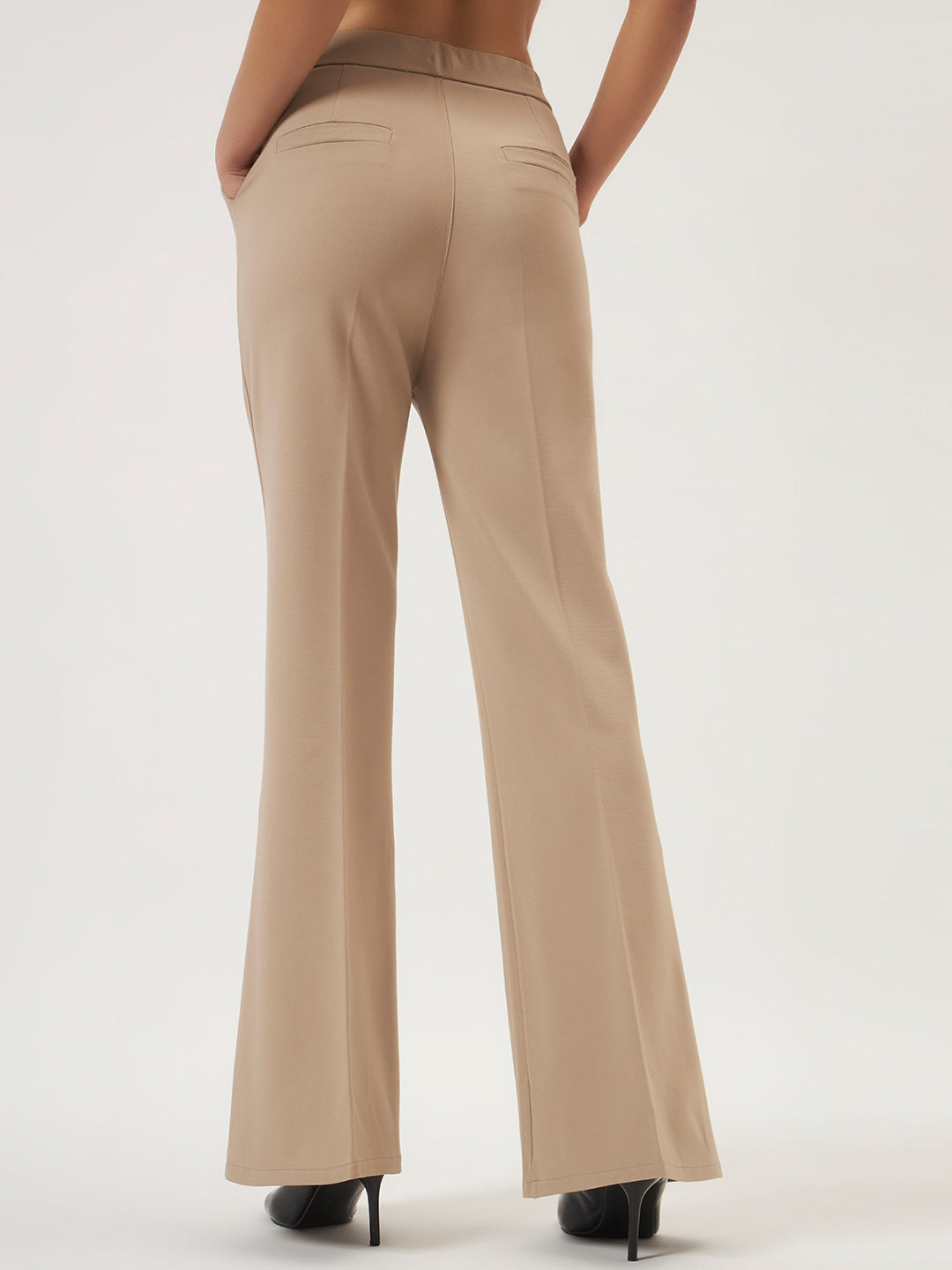 FLEXI FLARE PANTS WARM BEIGE