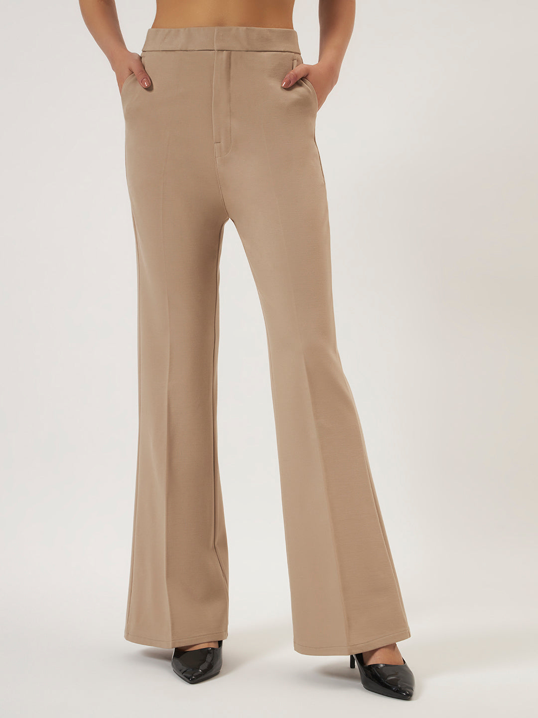 FLEXI FLARE PANTS WARM BEIGE