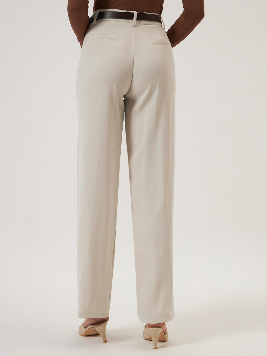 PINTERESTY JAPANESE TROUSER WITH BELT - BEIGE