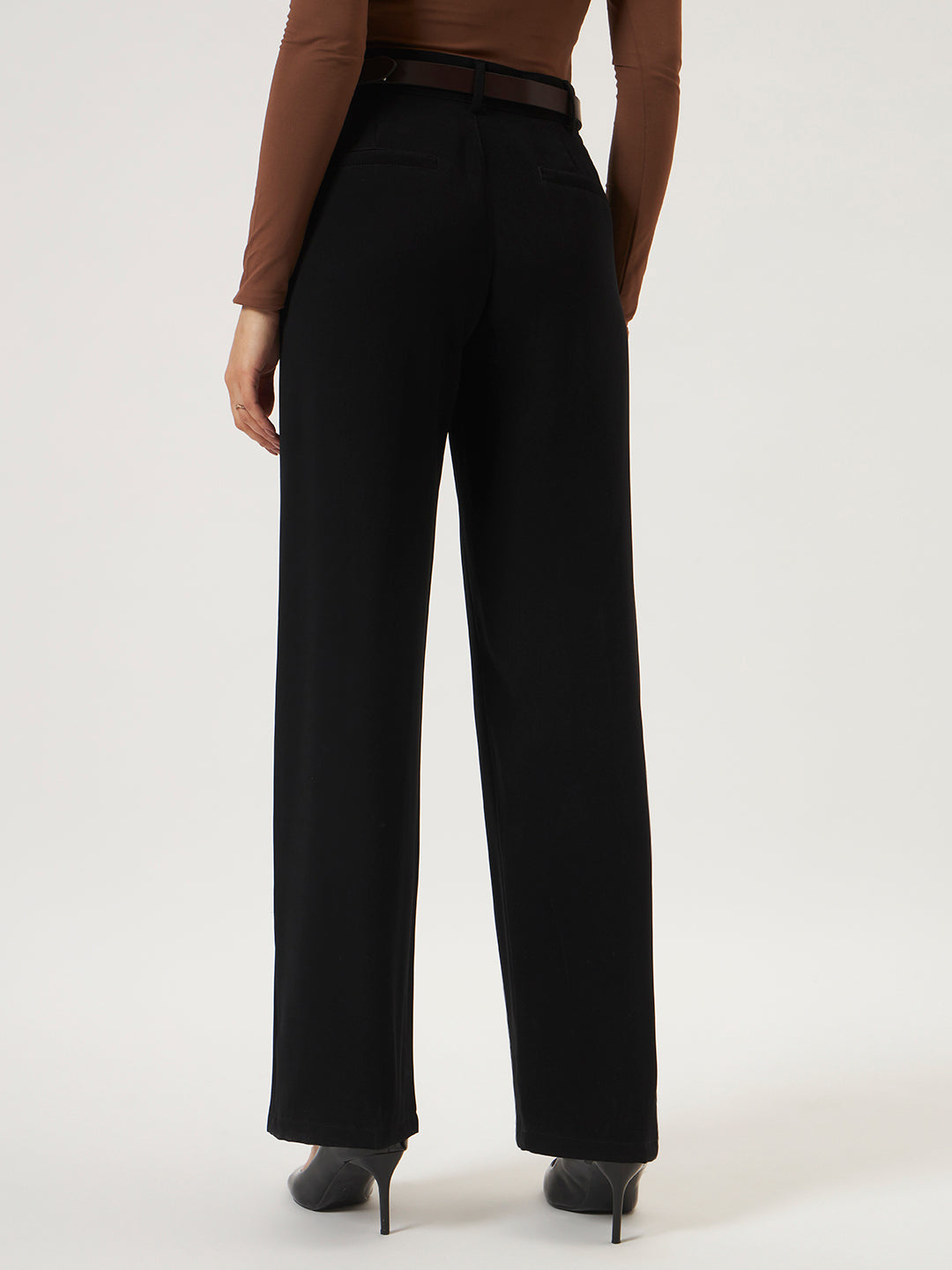 PINTERESTY JAPANESE TROUSER WITH BELT - BLACK