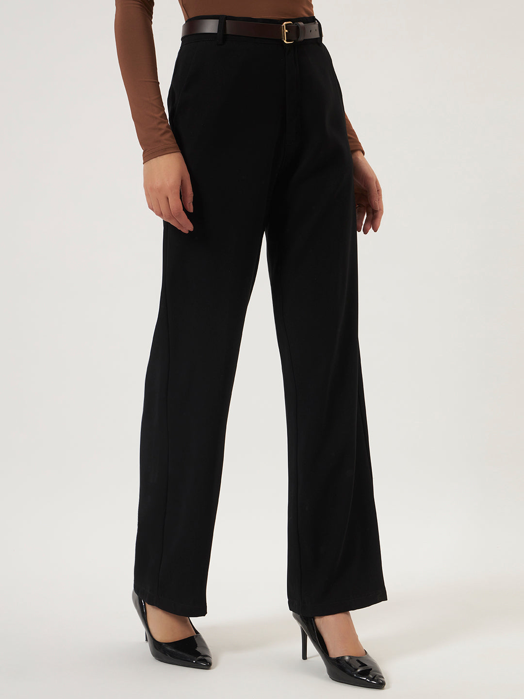 PINTERESTY JAPANESE TROUSER WITH BELT - BLACK