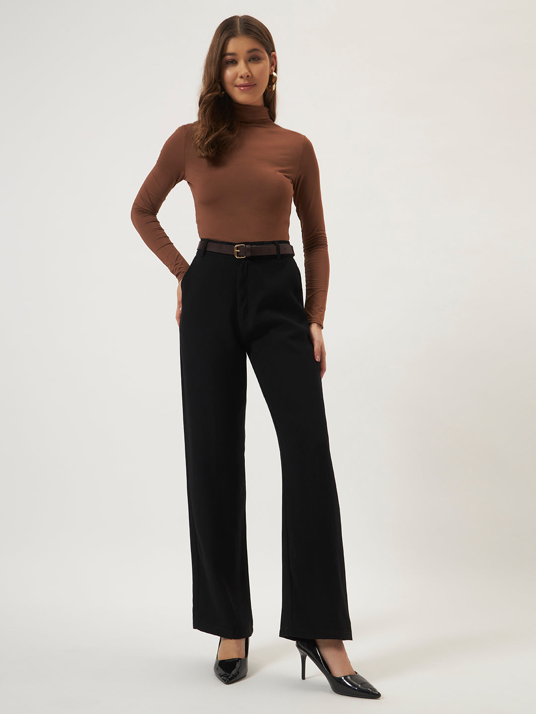 PINTERESTY JAPANESE TROUSER WITH BELT - BLACK