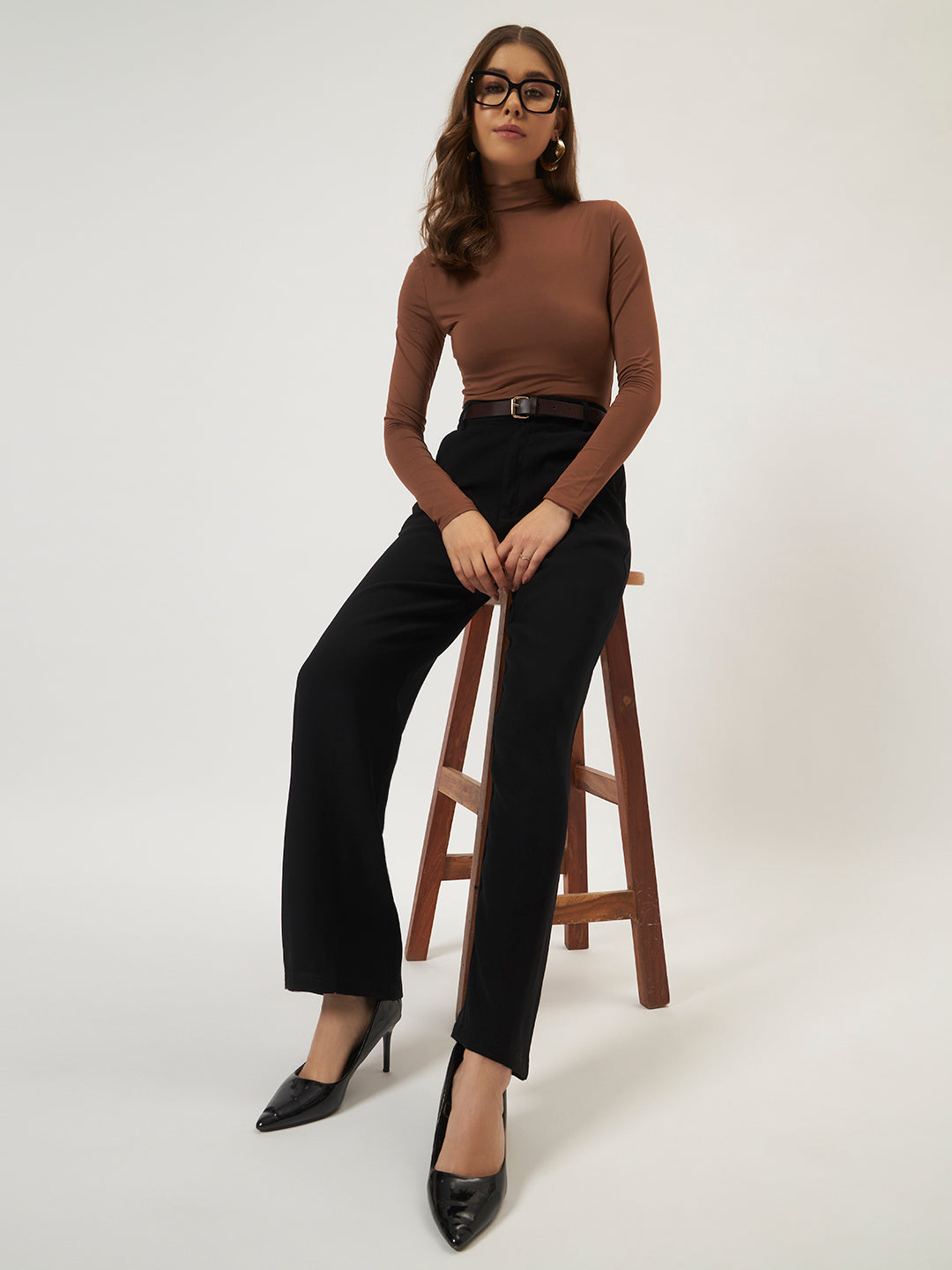 PINTERESTY JAPANESE TROUSER WITH BELT - BLACK