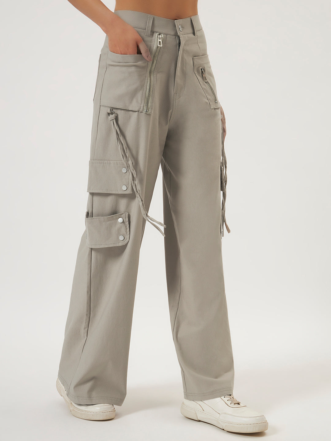 UTILITY STRAIGHT FIT CARGO LIGHT GREY