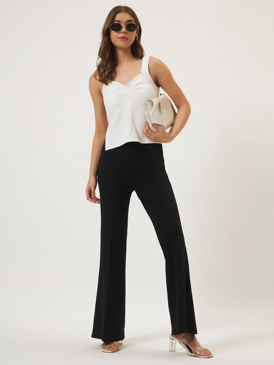 FLEXI FLARE PANTS BLACK