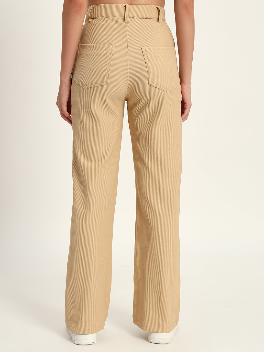 STRAIGHTFIT CORDUROY PANTS-BEIGE