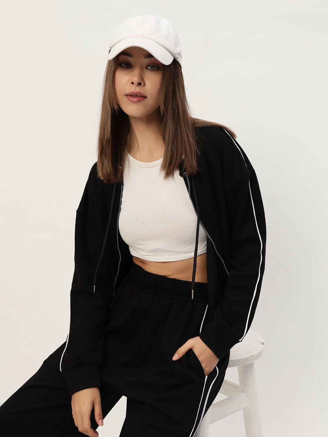 COMFY STREET CO ORD SET BLACK