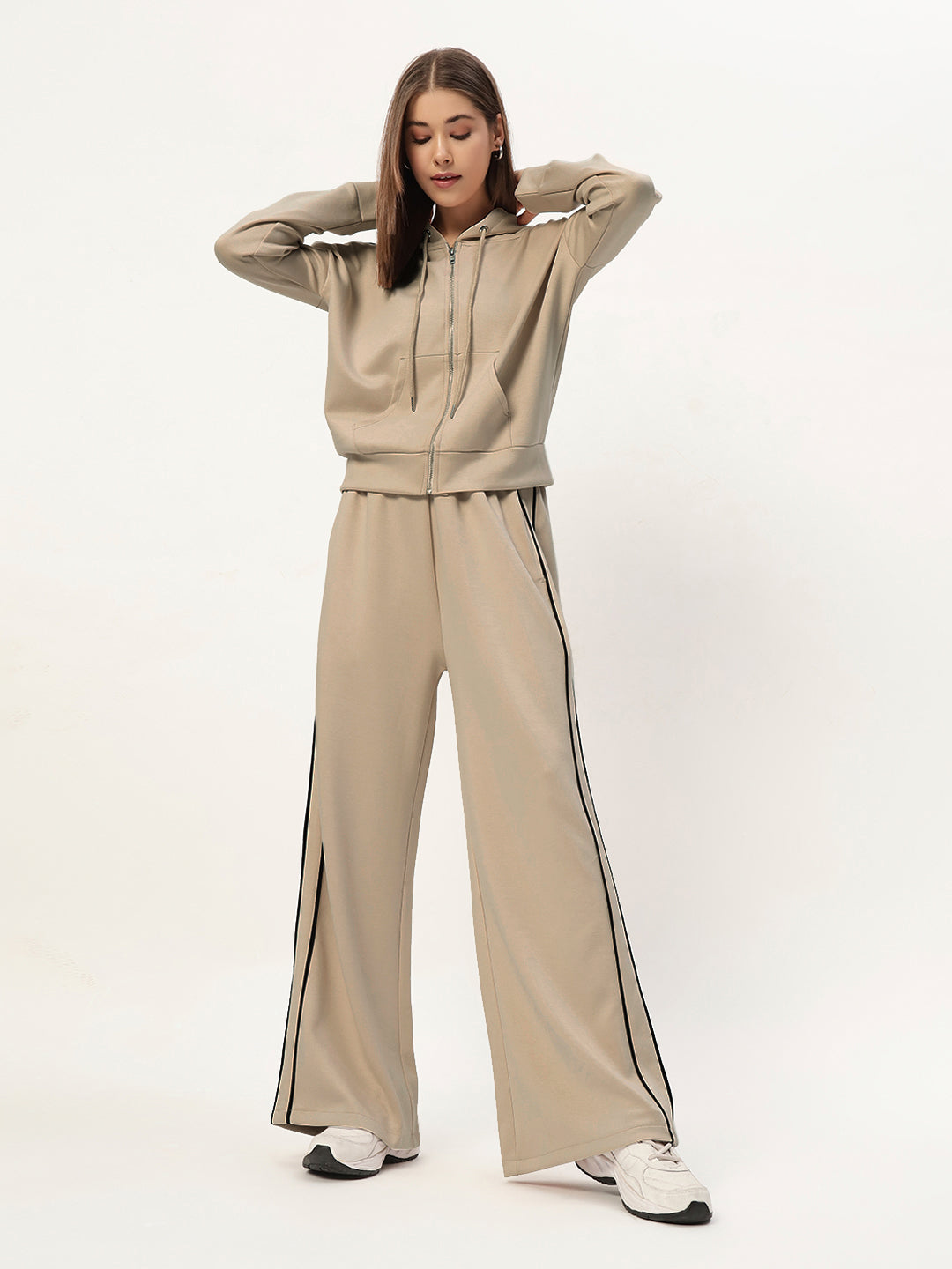 COMFY STREET CO ORD SET GREIGE