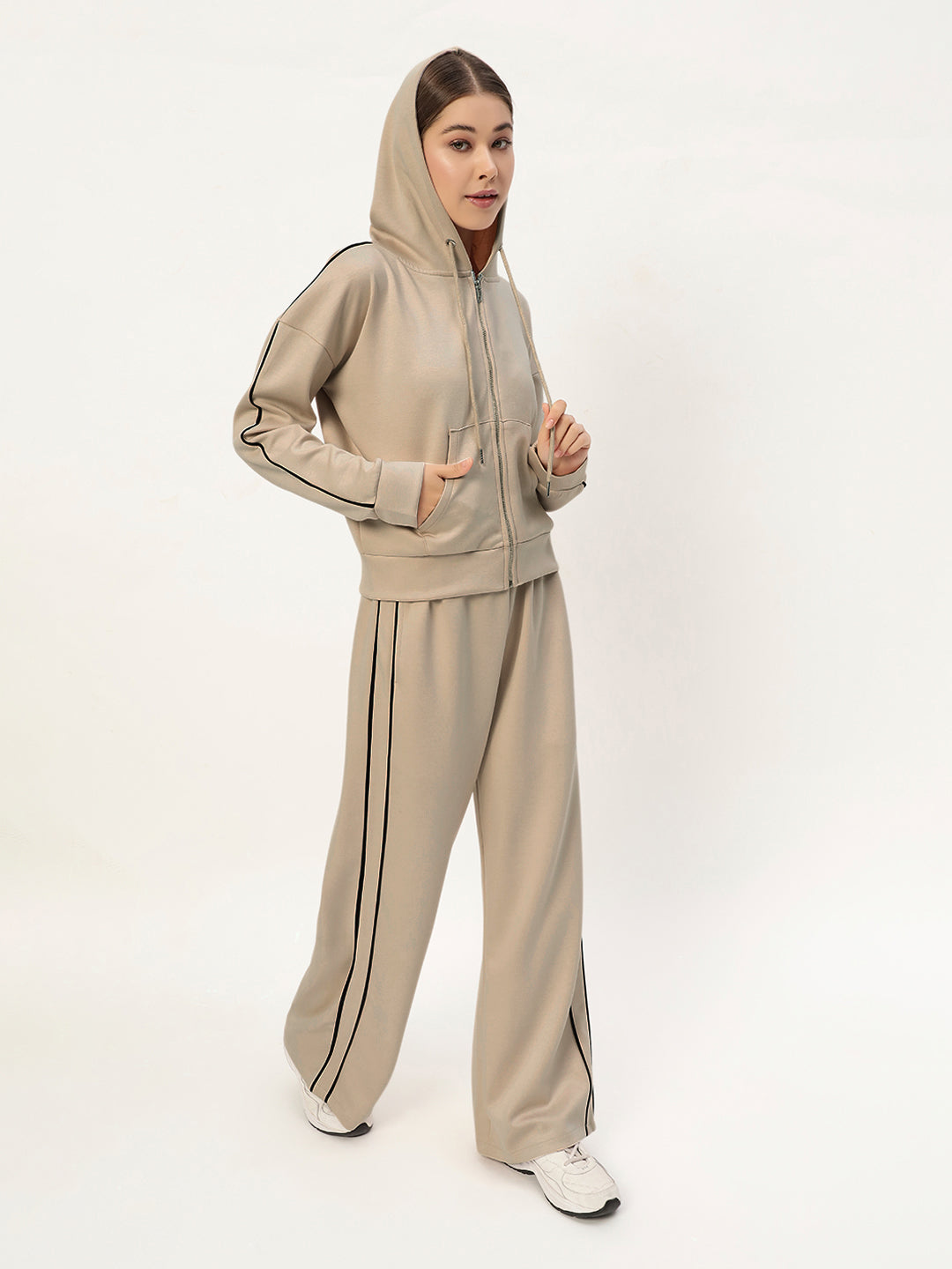 COMFY STREET CO ORD SET GREIGE