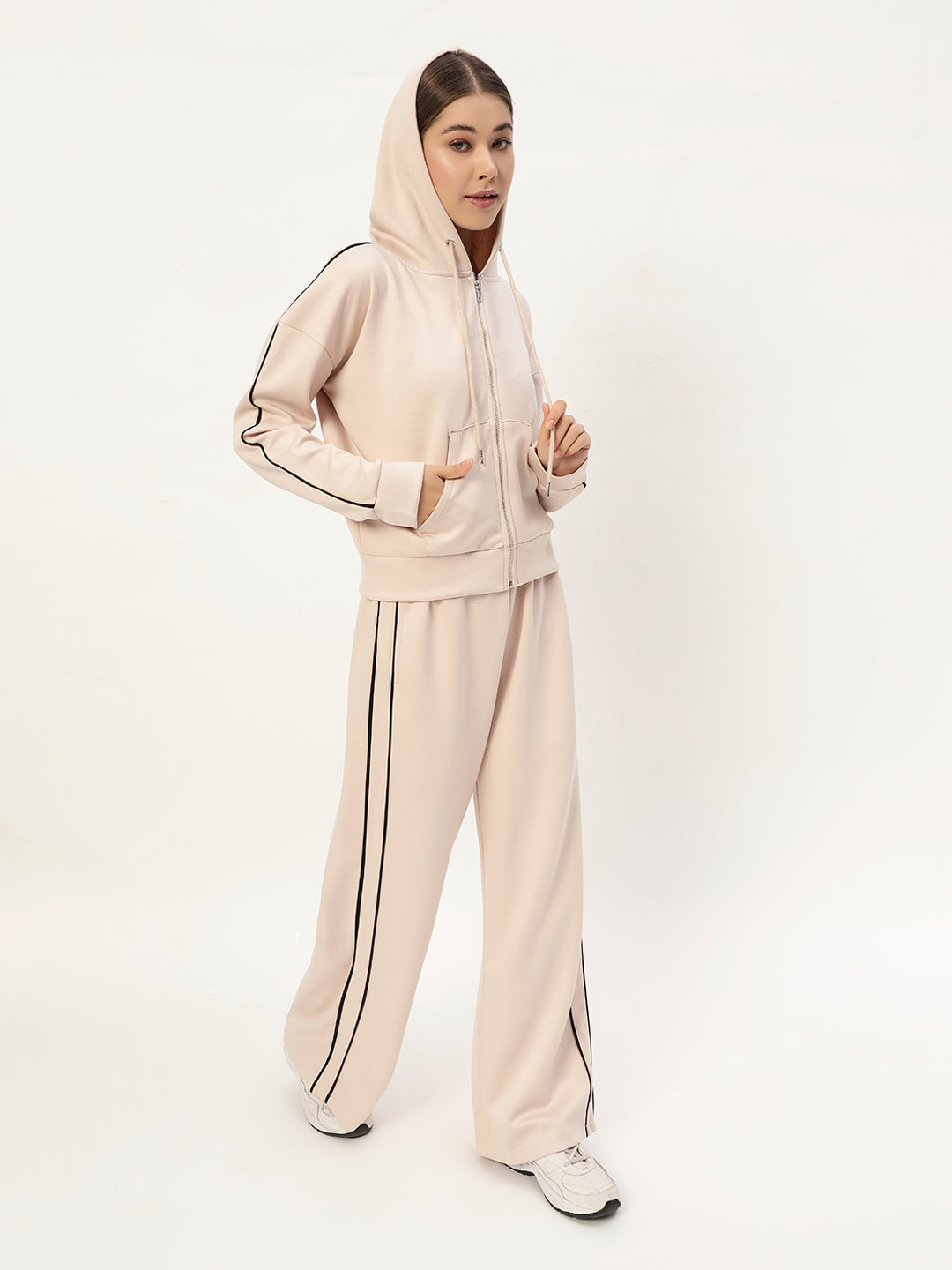 COMFY STREET CO ORD SET BEIGE