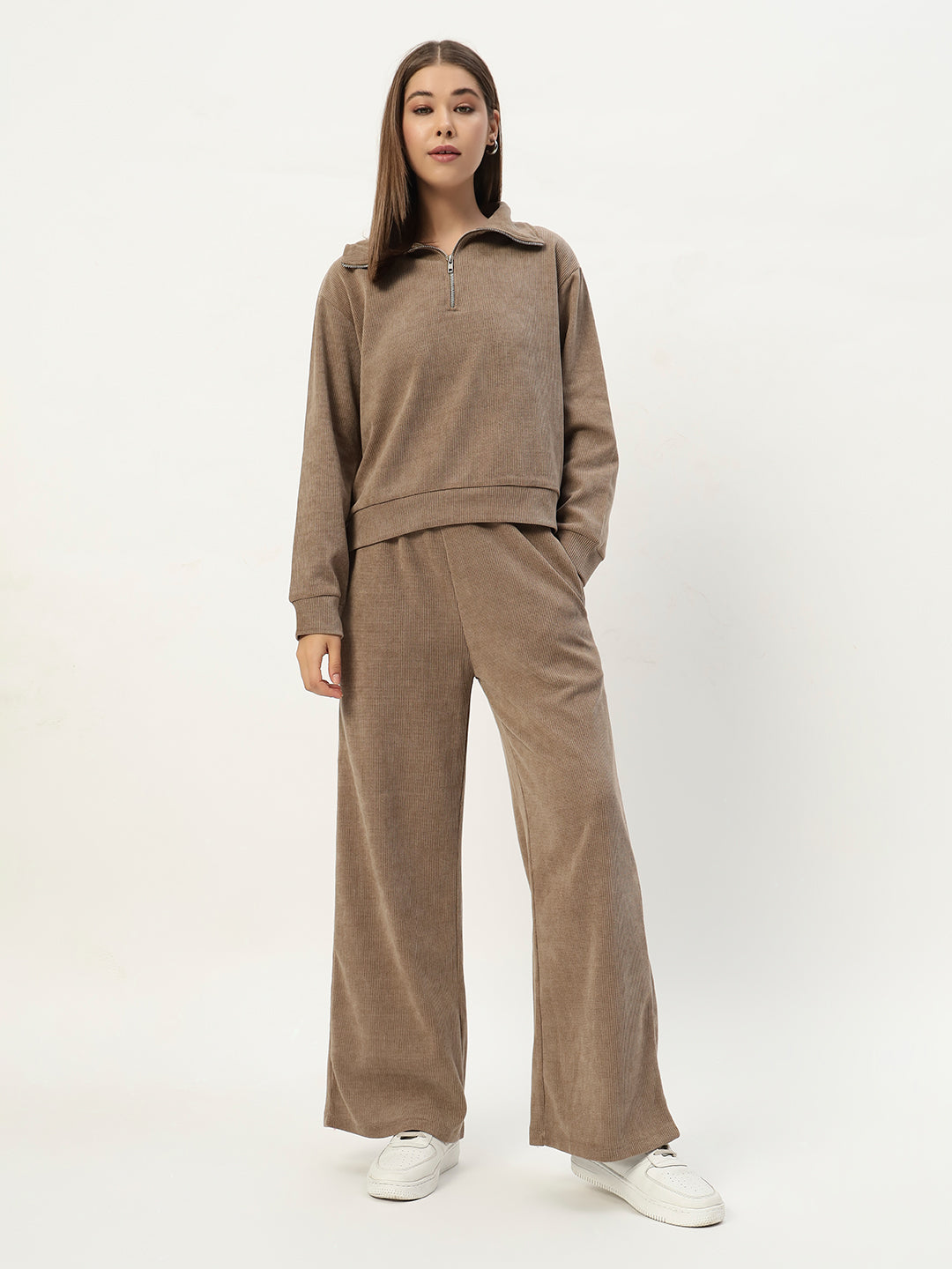 EVERYDAY WOOLEN CO ORD SET GREIGE