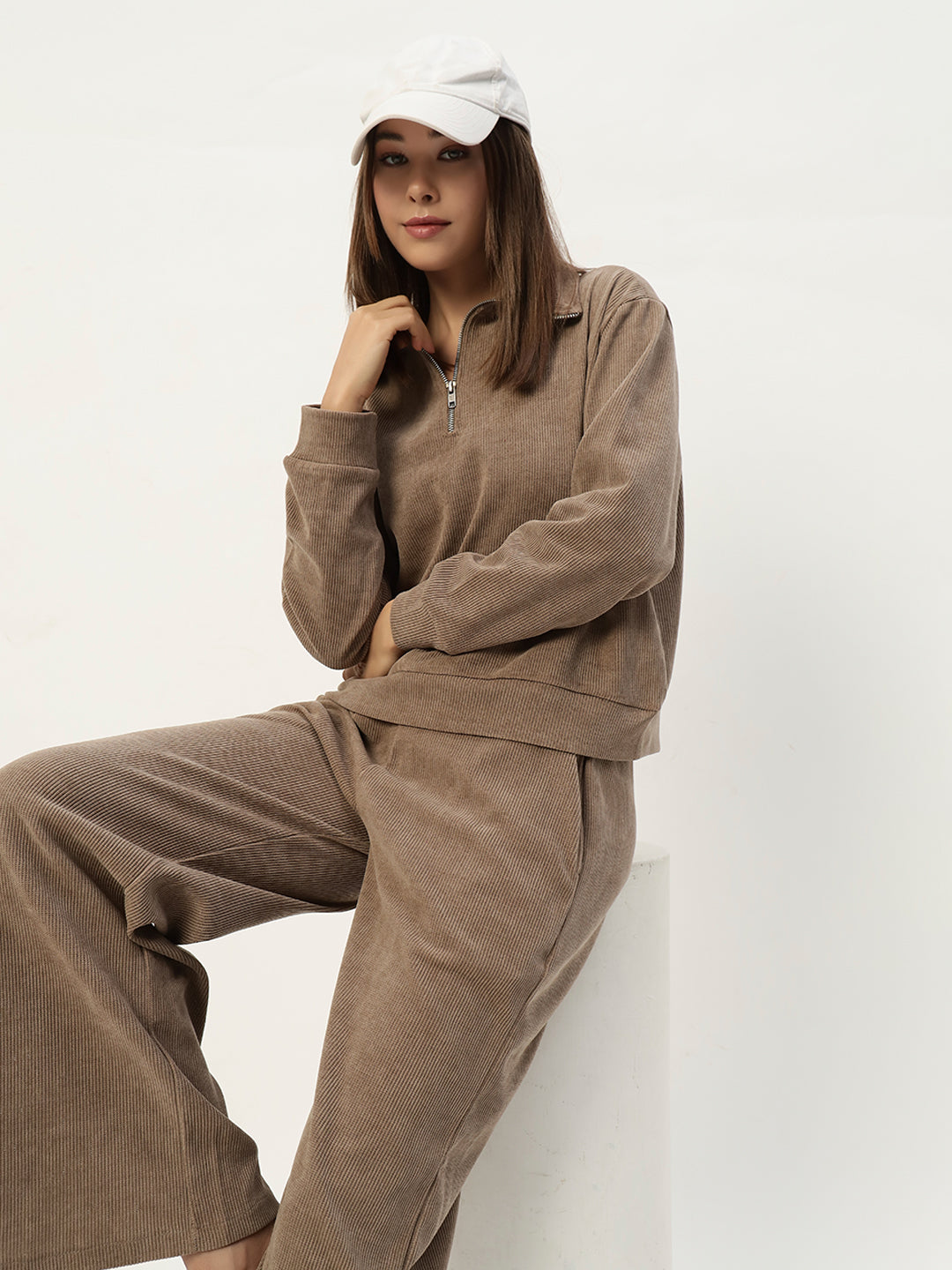 EVERYDAY WOOLEN CO ORD SET GREIGE