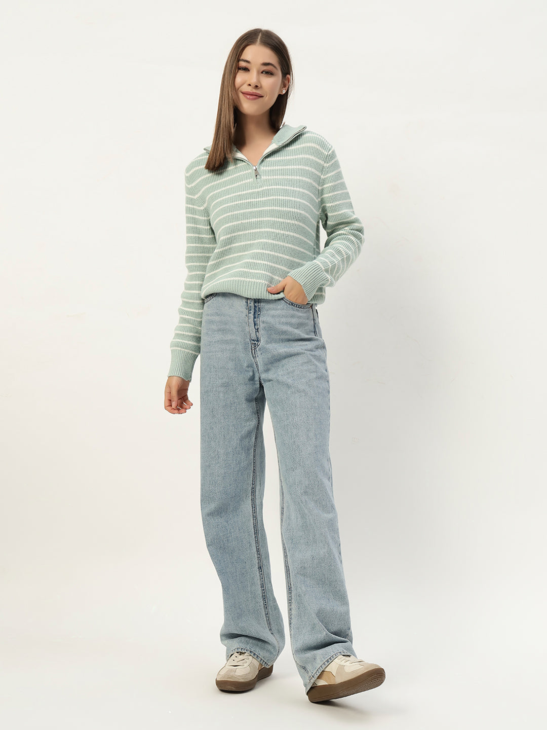 MINT STRIPED JUMPER