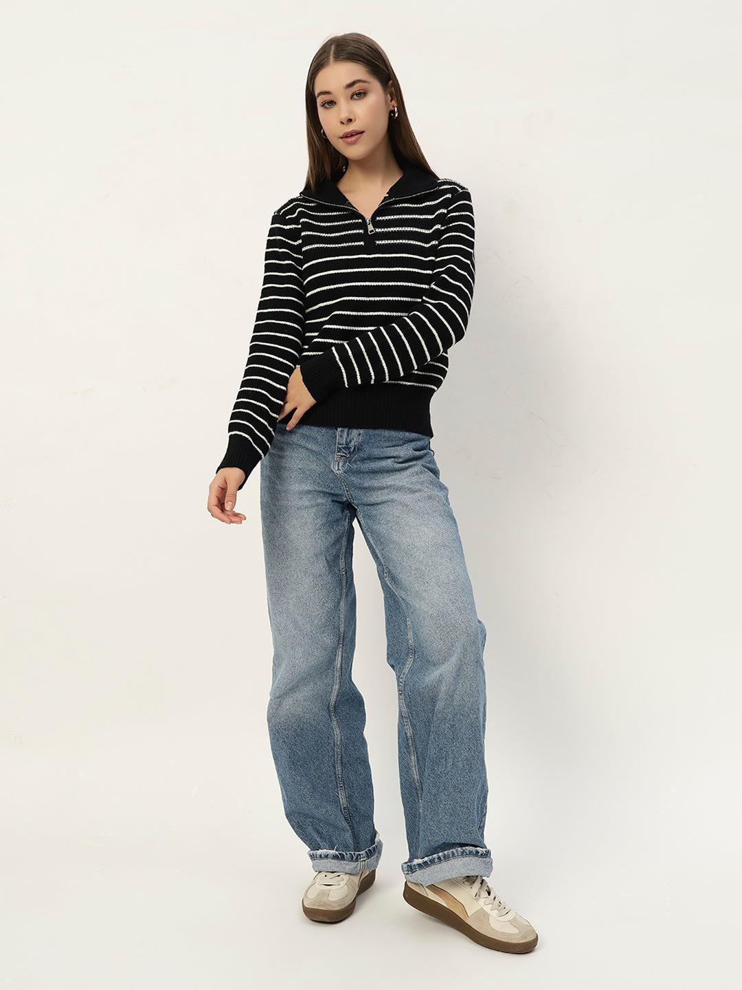 BLACK STRIPED JUMPER