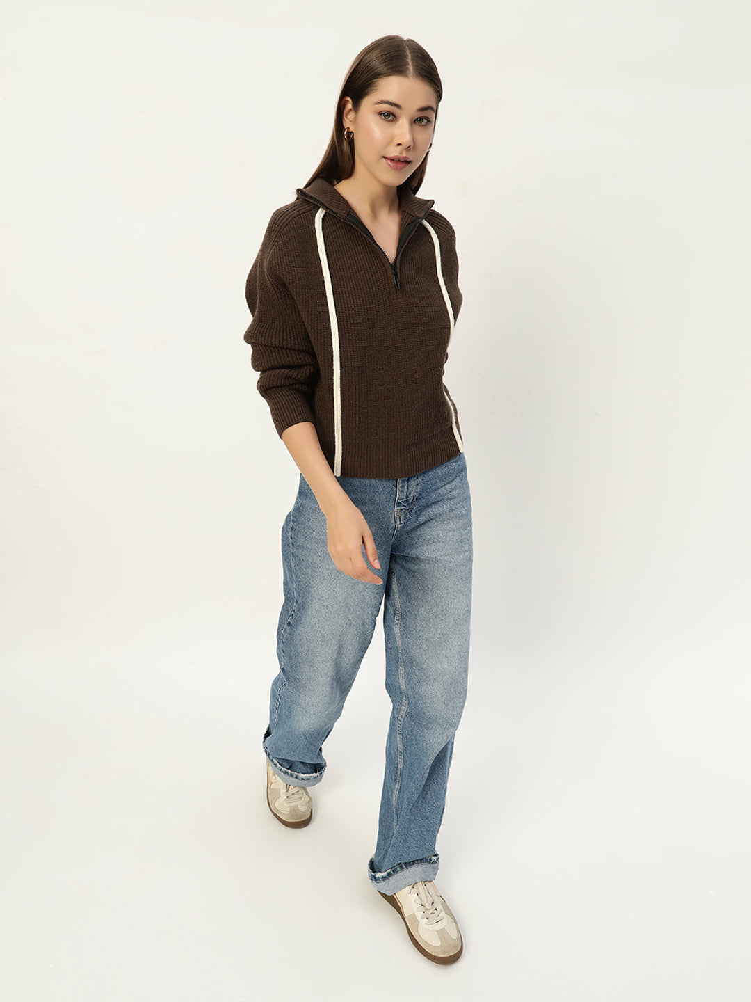 PREMIUM KNIT DARK COFFEE JUMPER