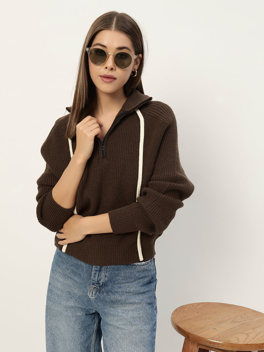 PREMIUM KNIT DARK COFFEE JUMPER