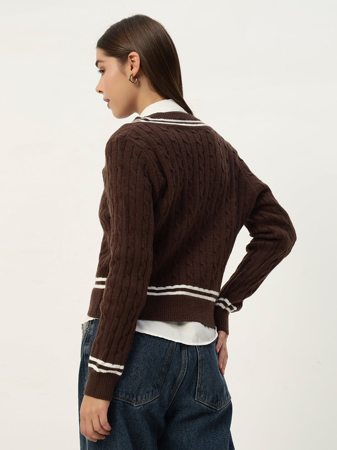 OLDSKOOL JERSEY JUMPER DARK BROWN