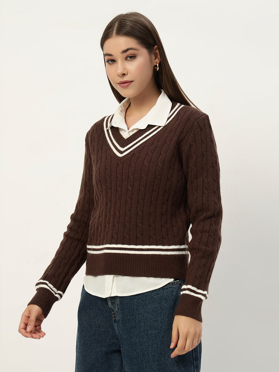 OLDSKOOL JERSEY JUMPER DARK BROWN