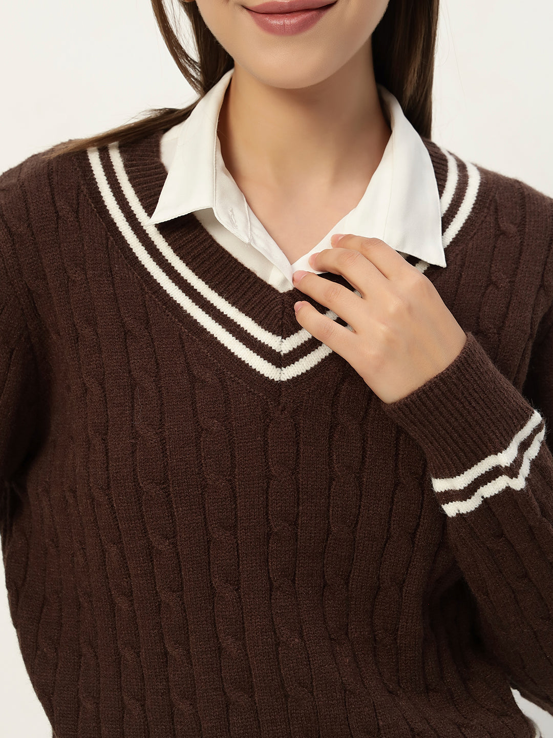 OLDSKOOL JERSEY JUMPER DARK BROWN