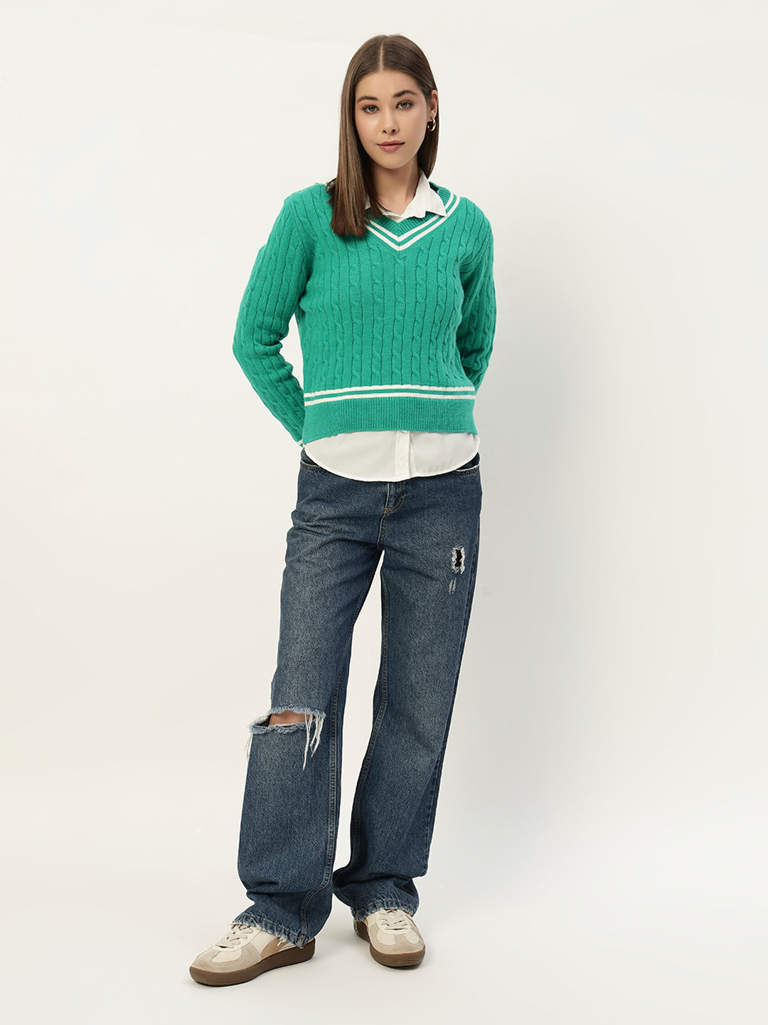 OLDSKOOL JERSEY JUMPER GREEN