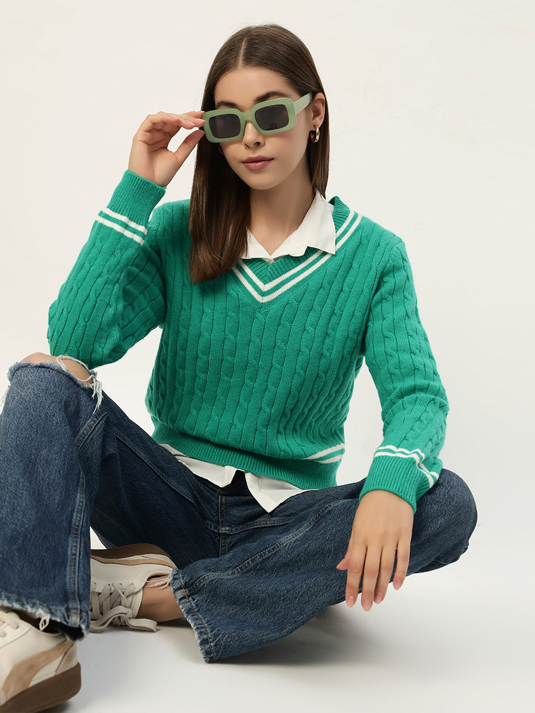 OLDSKOOL JERSEY JUMPER GREEN