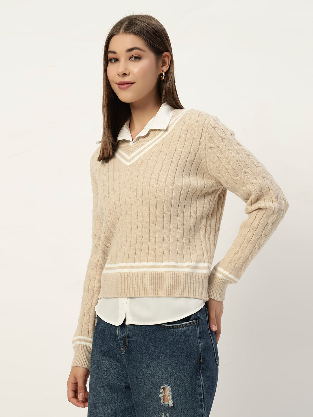 OLDSKOOL JERSEY JUMPER BEIGE