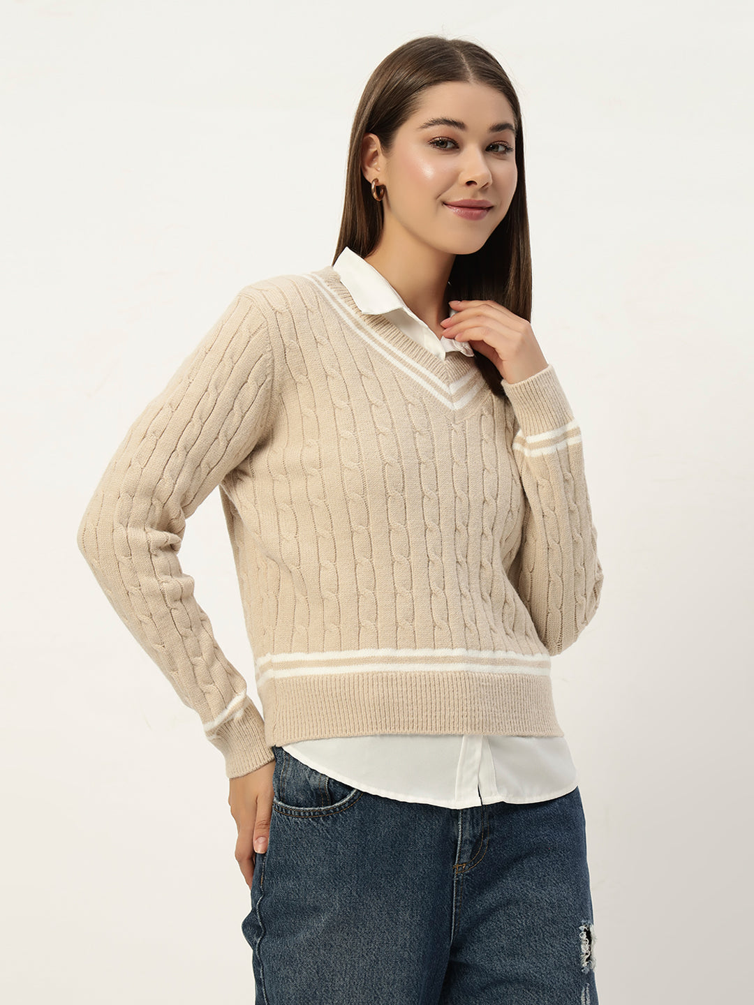 OLDSKOOL JERSEY JUMPER BEIGE