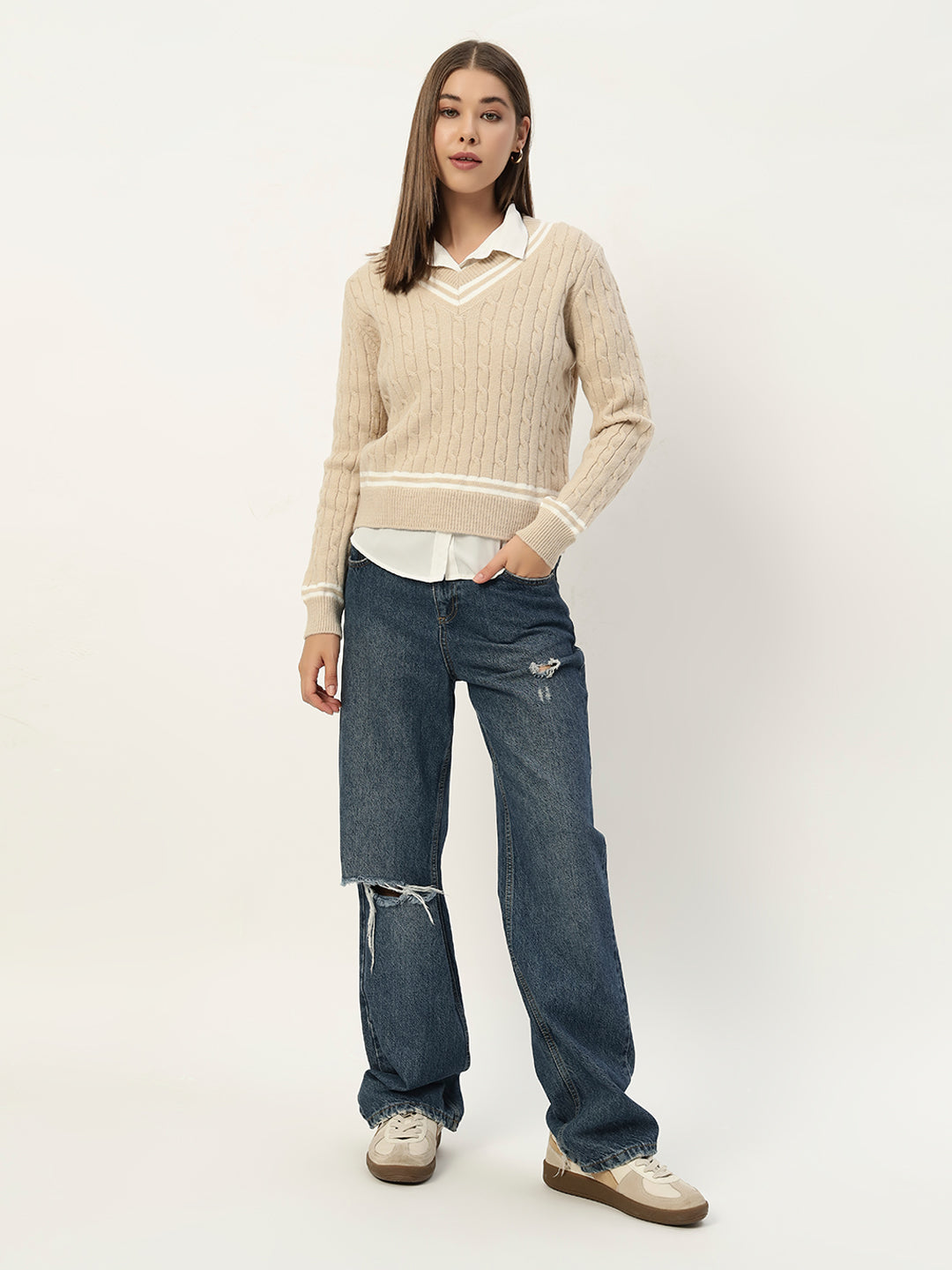 OLDSKOOL JERSEY JUMPER BEIGE