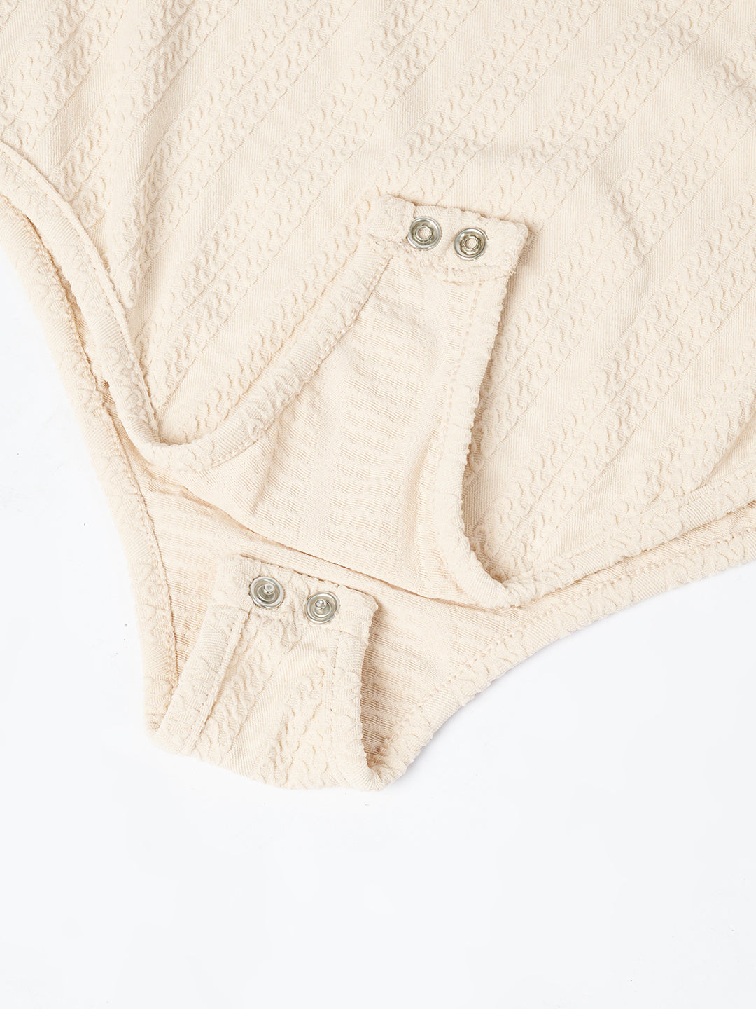 CUT SLEEVE BODYSUIT-BEIGE