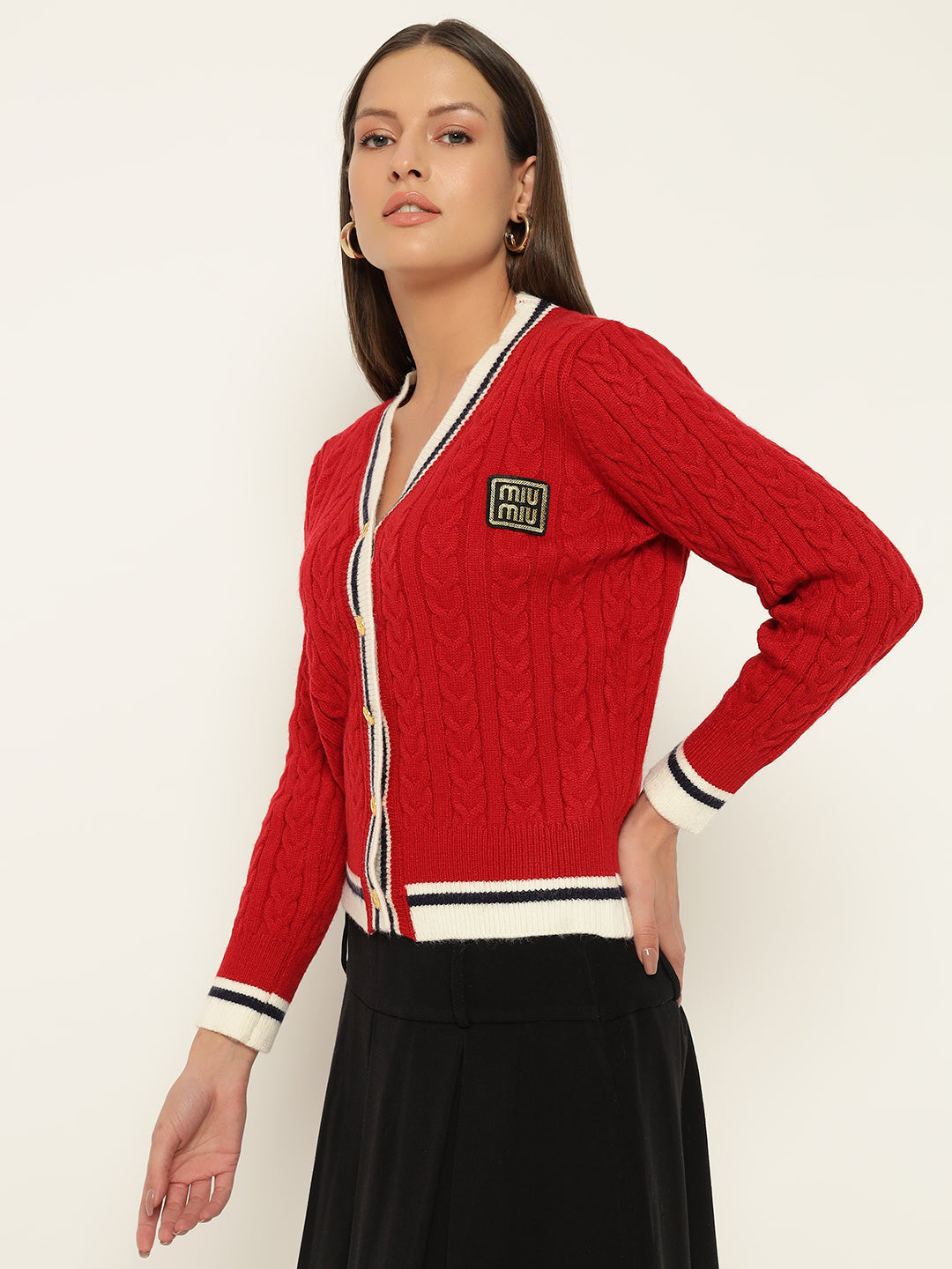 VINTAGE JERSEY STYLE JUMPER-RED