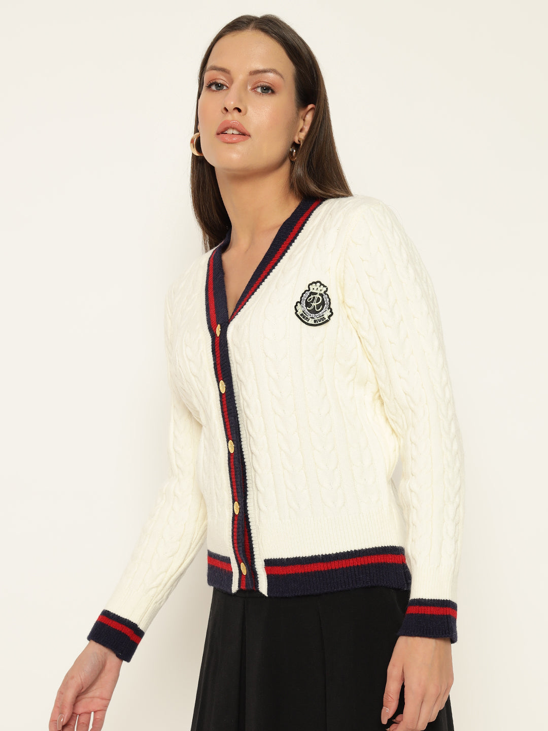 VINTAGE JERSEY STYLE JUMPER-WHITE