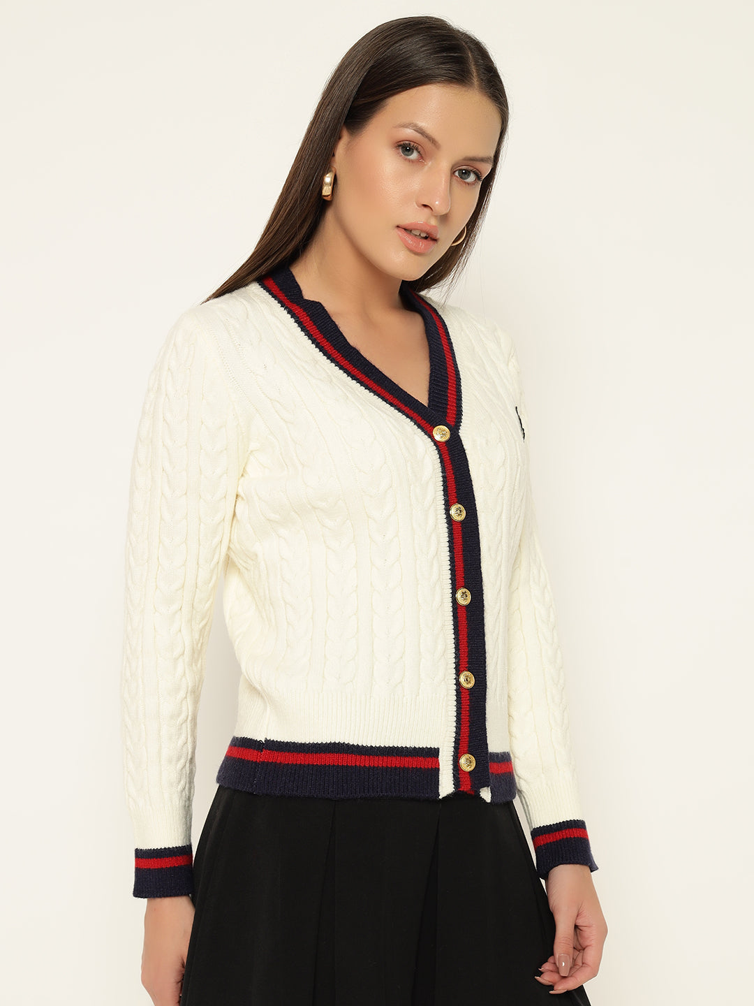 VINTAGE JERSEY STYLE JUMPER-WHITE