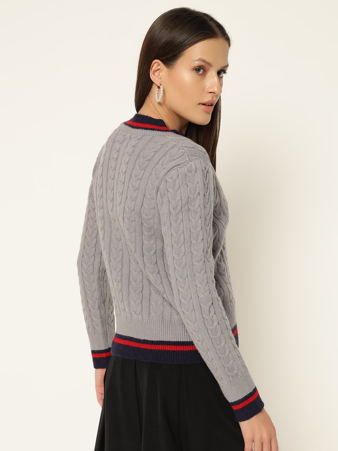 VINTAGE JERSEY STYLE JUMPER-GREY