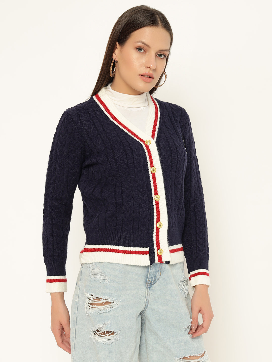 VINTAGE JERSEY STYLE JUMPER-BLUE