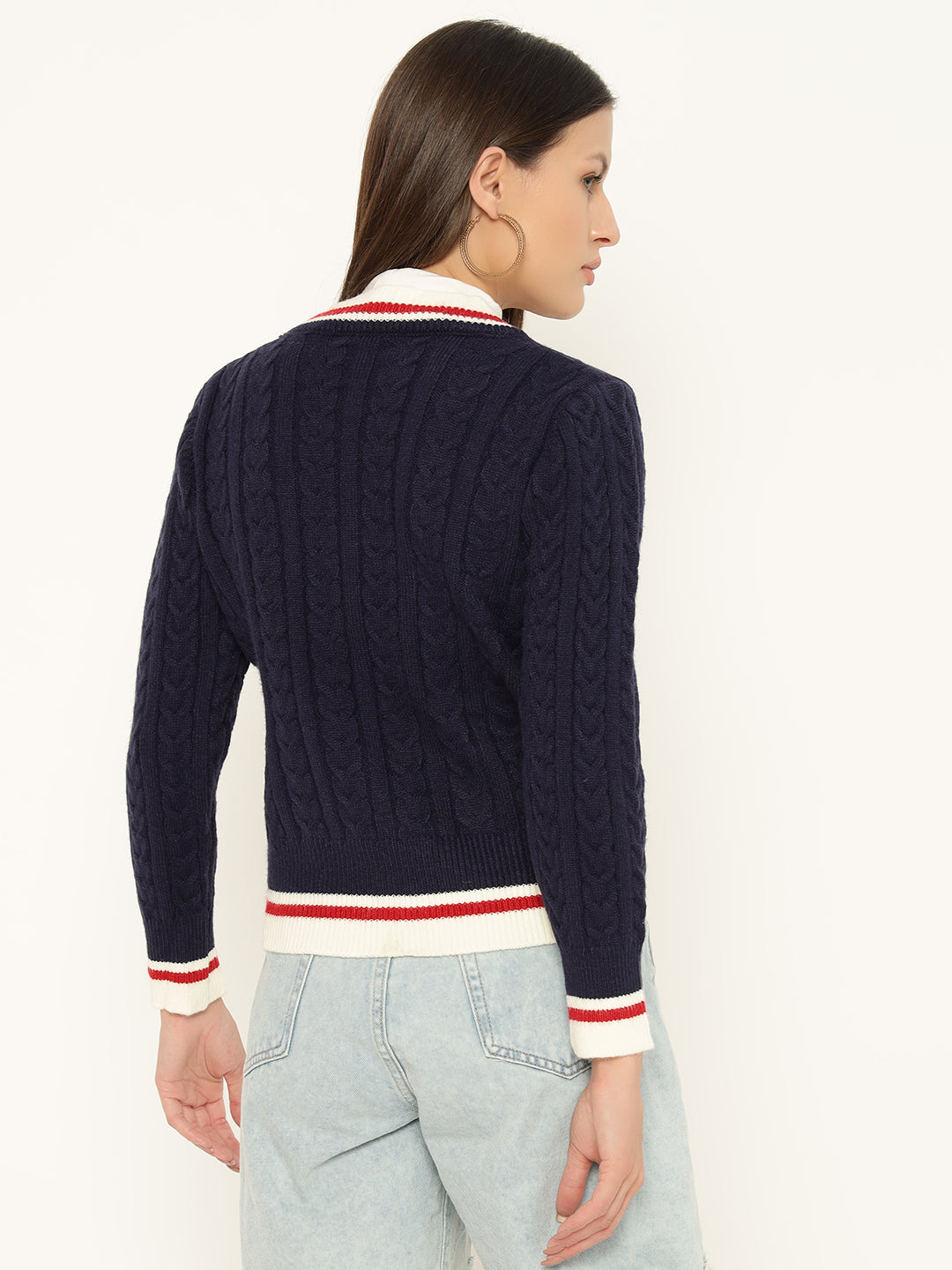 VINTAGE JERSEY STYLE JUMPER-BLUE
