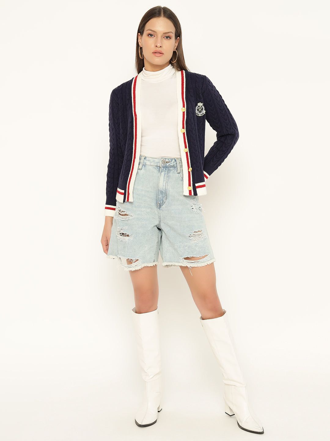 VINTAGE JERSEY STYLE JUMPER-BLUE