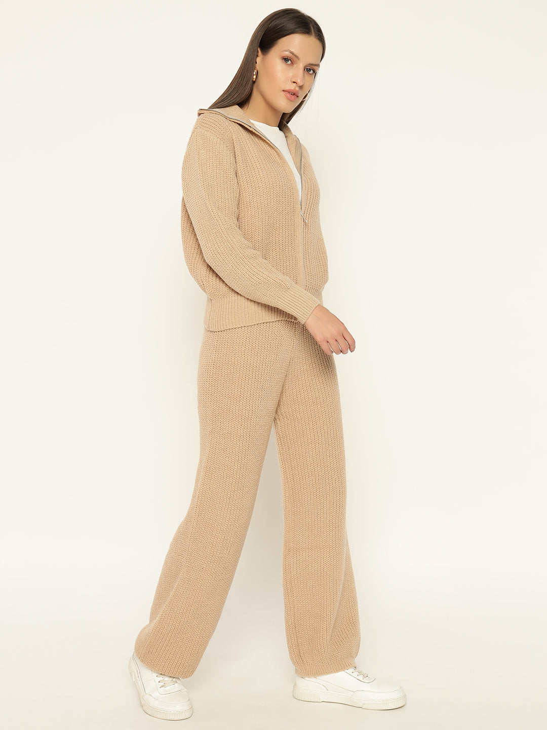 PREMIUM KNITTED CO ORDS- LIGHTBROWN