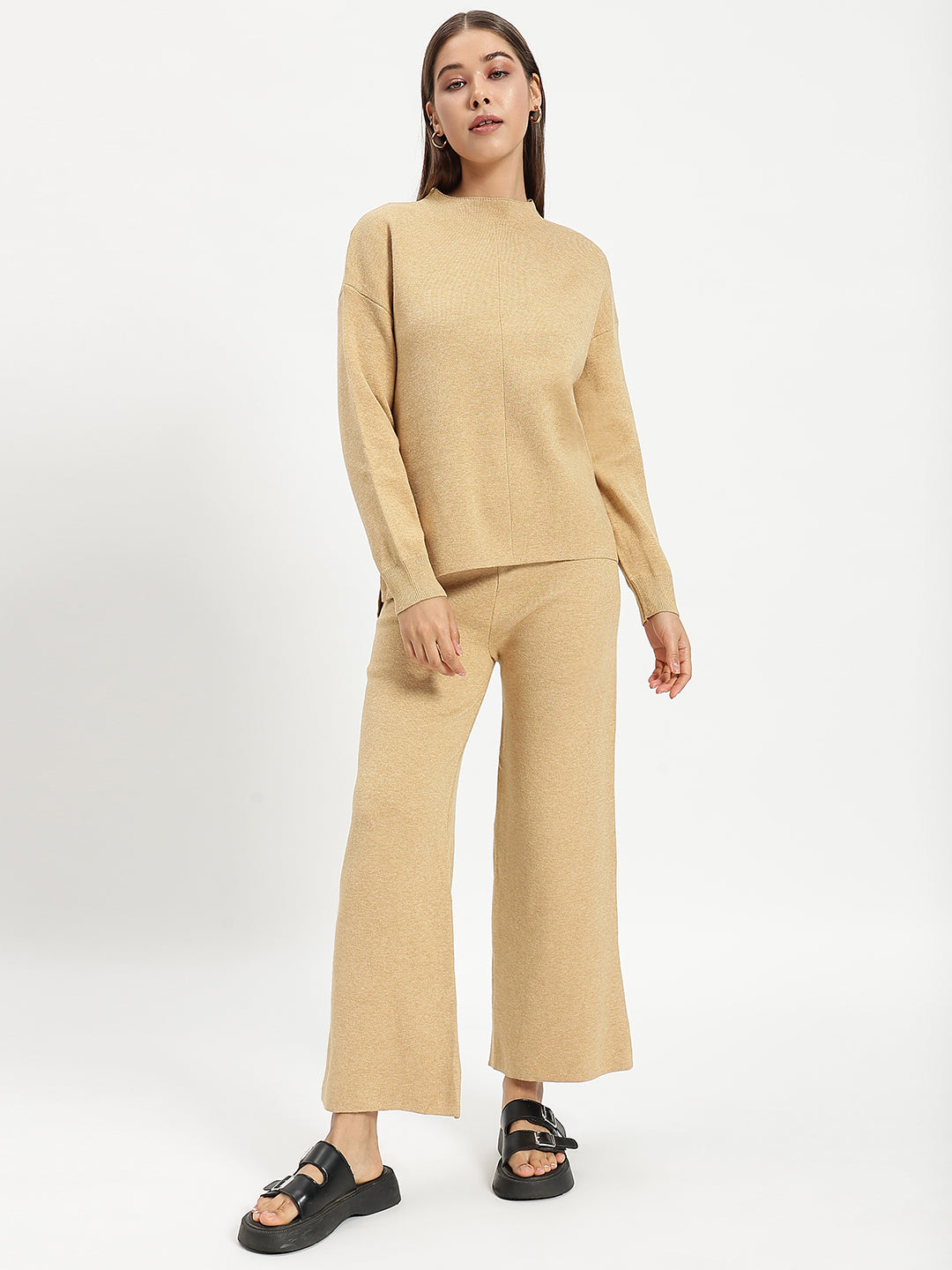 WOOLEN SOLID CO ORD GOLD