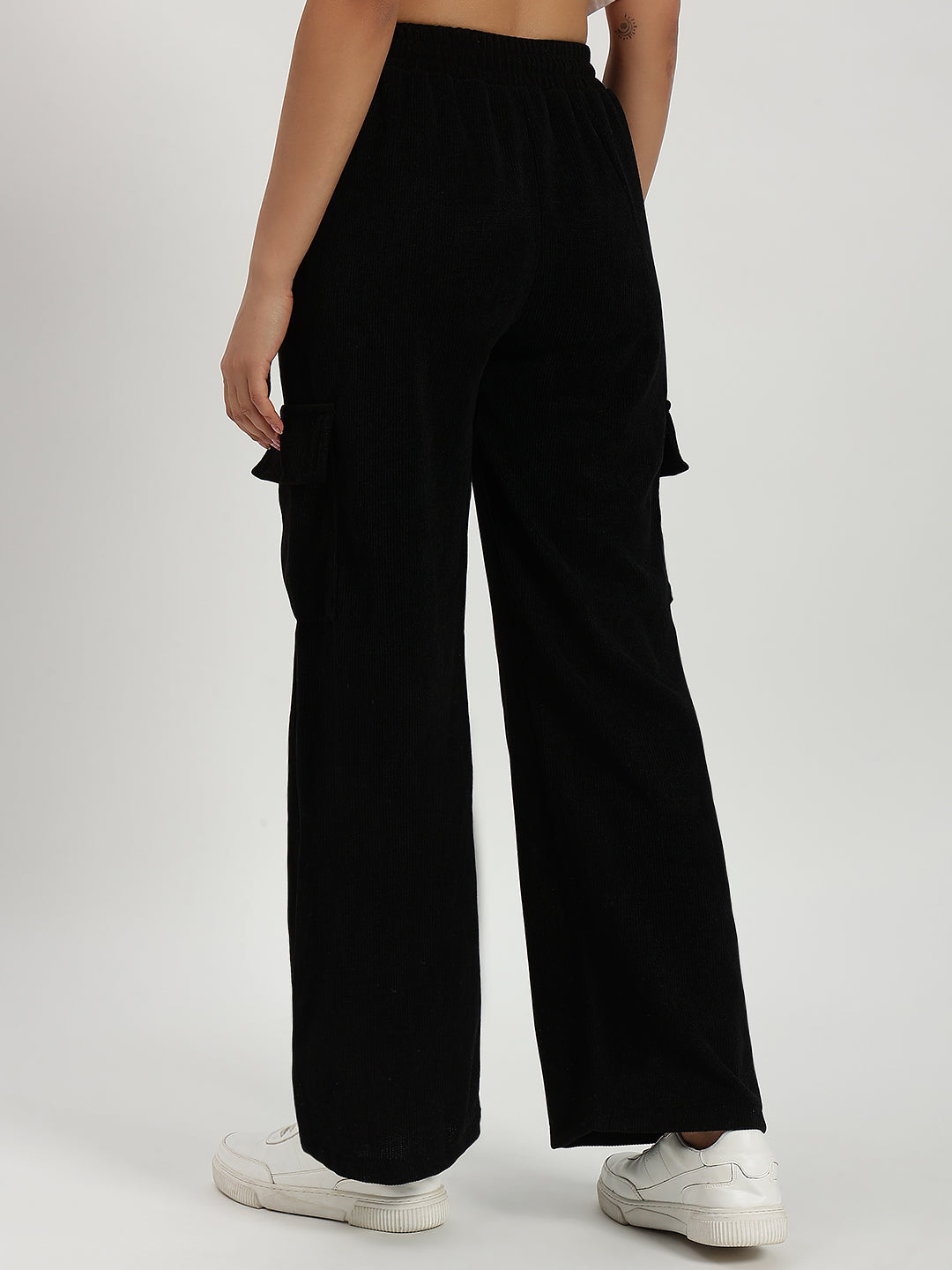 WOMEN WOOLEN CARGO BLACK