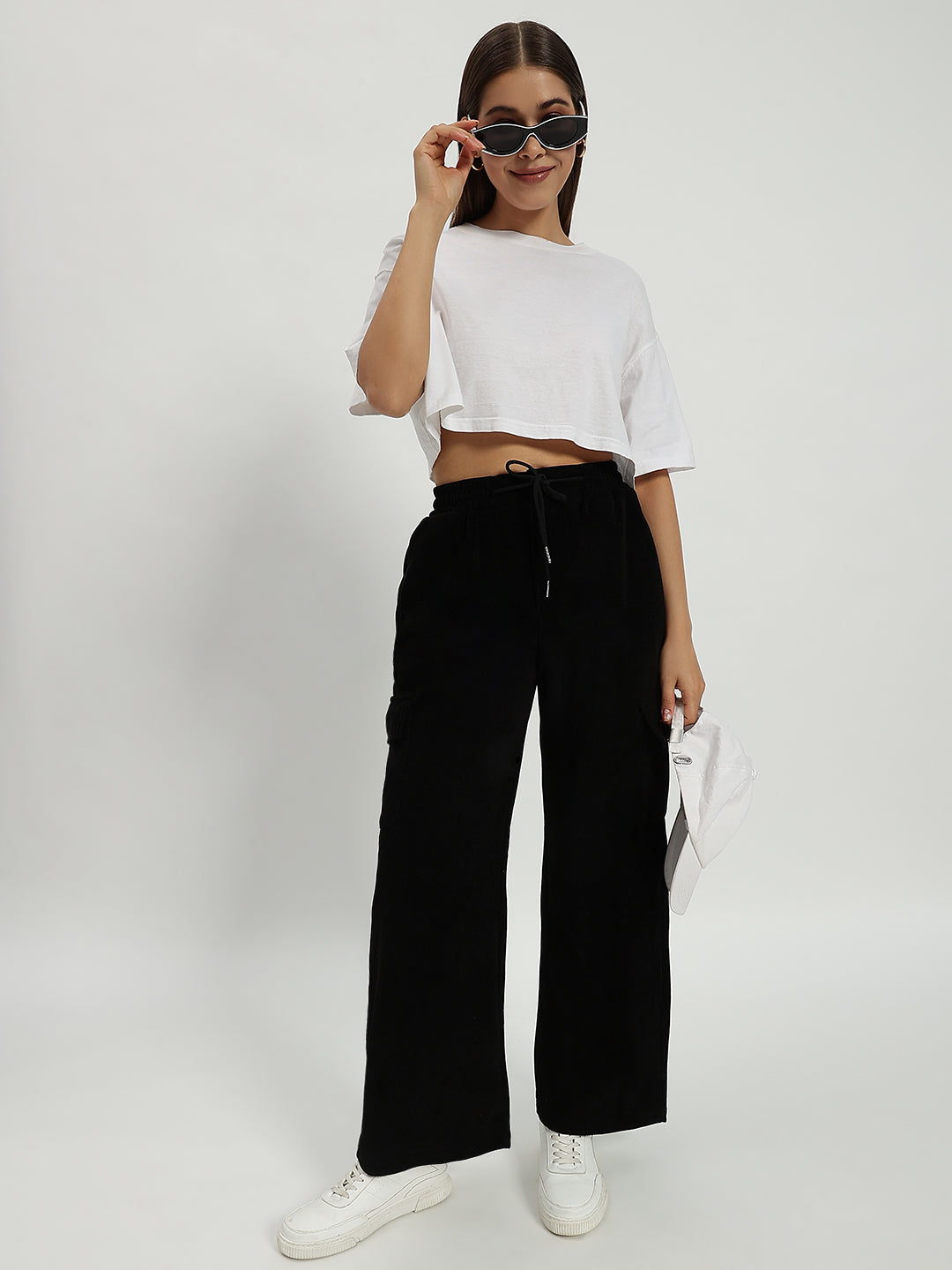 WOMEN WOOLEN CARGO BLACK