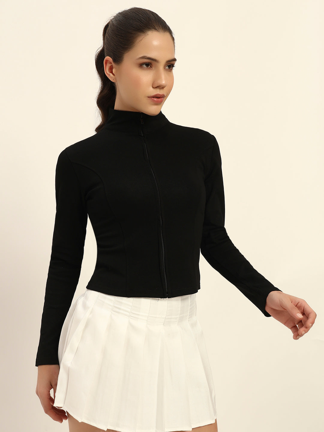 BLACK SCULPTOR JACKET COTTON