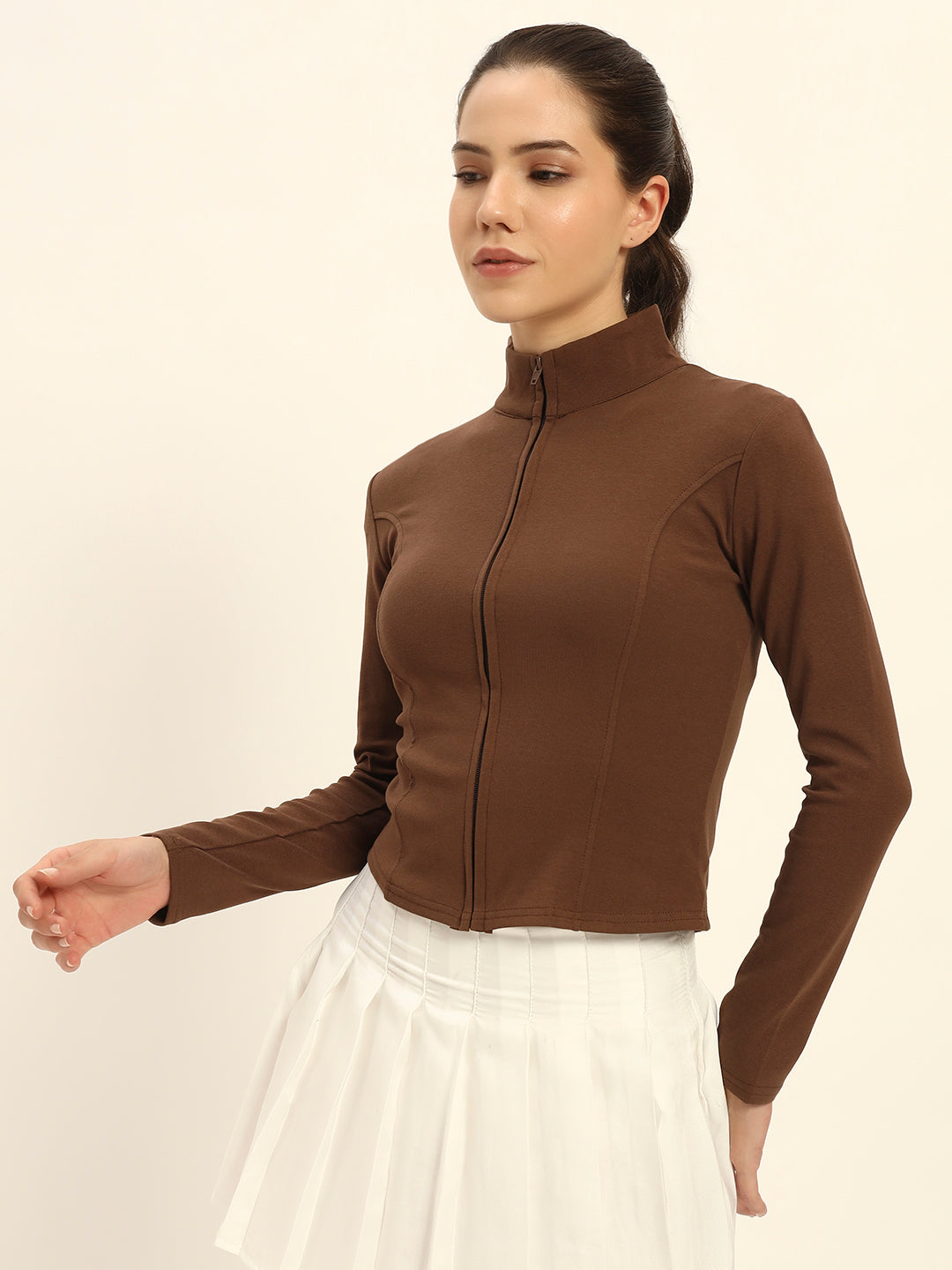 BROWN SCULPTOR JACKET COTTON