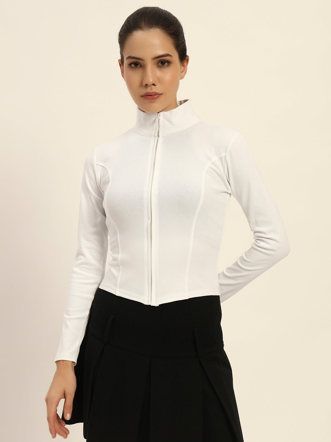 WHITE SCULPTOR JACKET COTTON