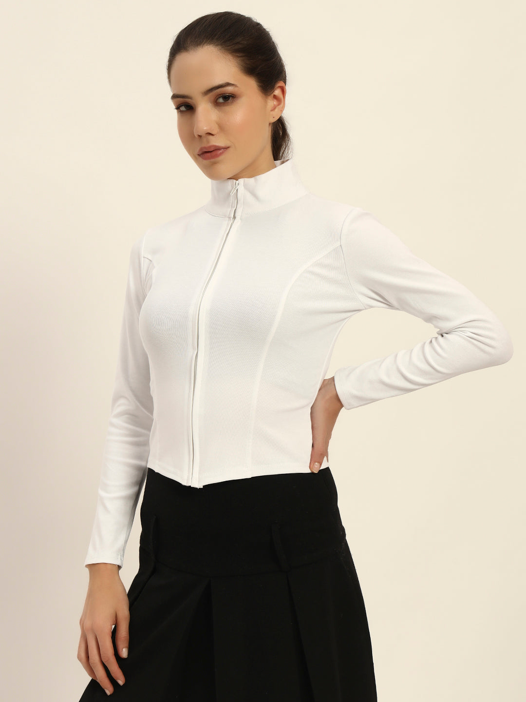 WHITE SCULPTOR JACKET COTTON