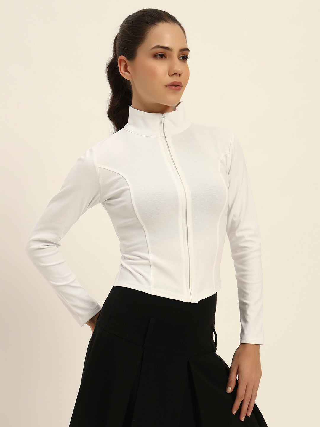 WHITE SCULPTOR JACKET COTTON