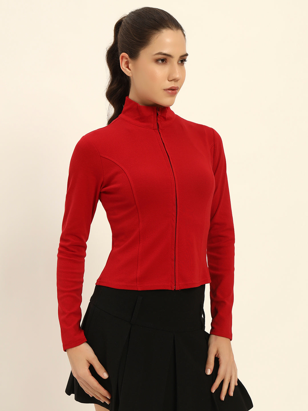 RED SCULPTOR JACKET COTTON