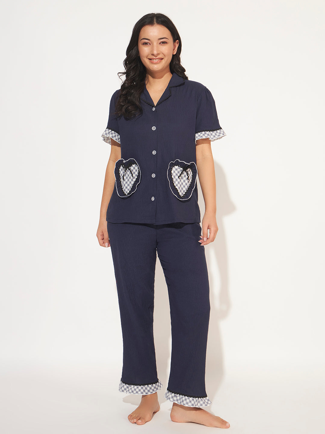 CUTE KOREAN LOUNGE SET DARK BLUE