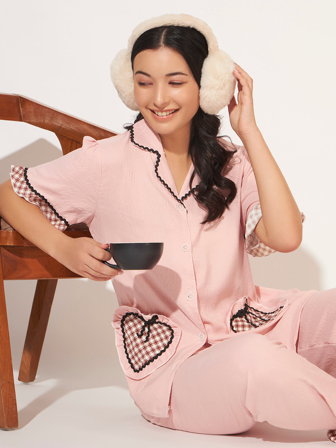 CUTE KOREAN LOUNGE SET PINK