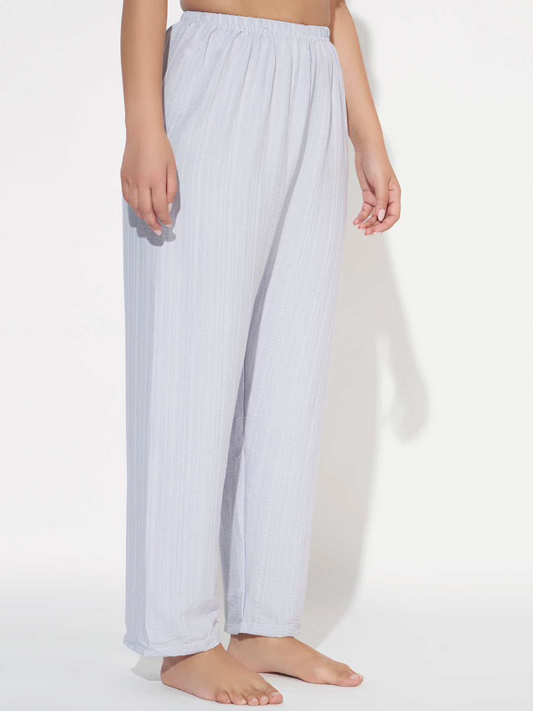 PADDED 3 PC KOREAN NIGHTSUIT SET SKY BLUE