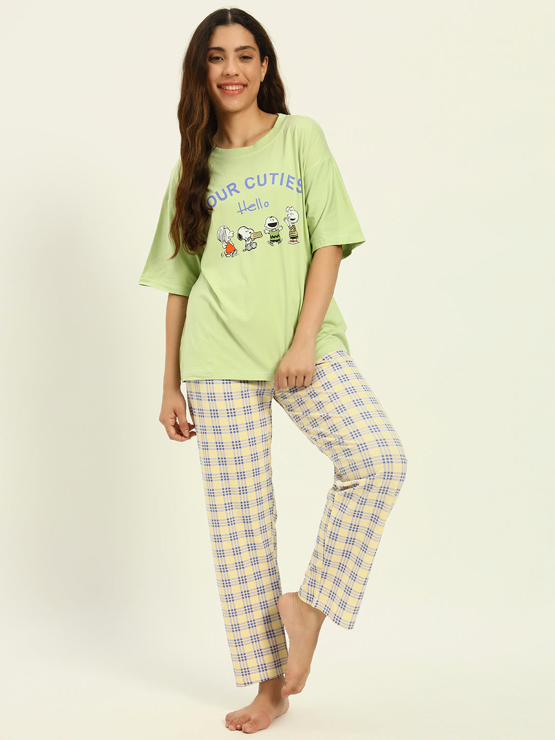 The Cozy Pj Set Mint Green